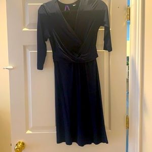 Seraphine navy nursing/ maternity dress- 4